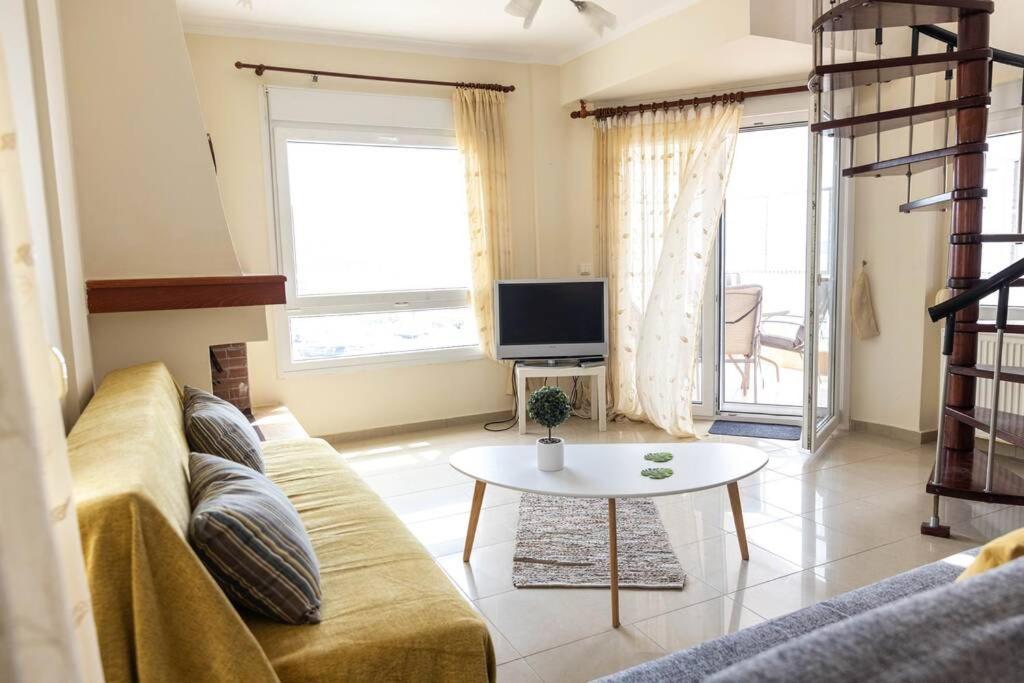 Port View House-Comfy Family Apartment-Panoramic View Néa Péramos Zewnętrze zdjęcie